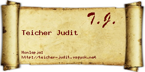 Teicher Judit névjegykártya